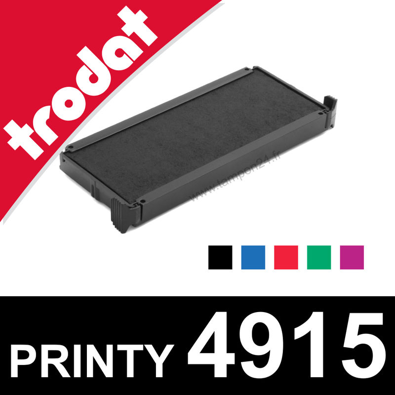 Boîte de 3 recharges d'encre compatible TRODAT 6/4915 coloris noir B349151 