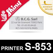 Empreinte Shiny Printer S-853
