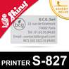 Empreinte pour Shiny Printer S-827