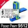Trodat Pocket Printy 9512 - Tampon de poche 4 lignes