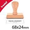 Tampon bois 68x24mm personnalisé