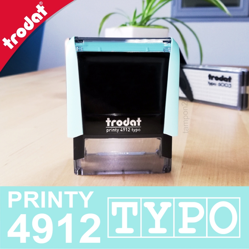 Tampon à lettres clipsables - Trodat Printy 4912 Typo Pastel