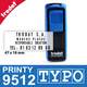 Tampon Trodat Pocket Printy Typo 9512 - sur 4 lignes