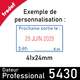 Exemple de personnalisation du cachet Trodat 5430