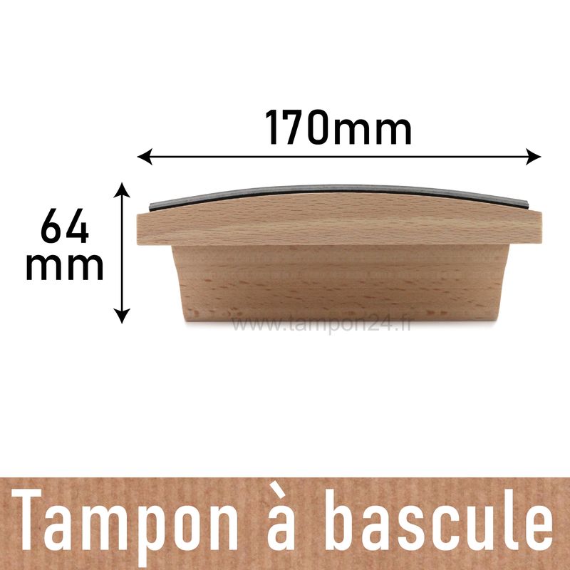 Tampon à bascule avec manche en bois 100 x 80 mm – ateliertamponsparis