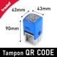 Dimensions du tampon spécial QR code - 43x43x90mm