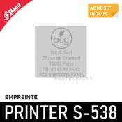 Empreinte pour Shiny Printer S-538