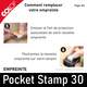 Collez la nouvelle semelle en caoutchouc sur votre Colop Pocket Stamp 30