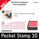 Nous conseillons le changement de cassette d'encrage sur le Colop Pocket Stamp 30