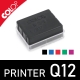 Référence E/Q12 inscrite à l'arrière de la cartouche d'encre pour Colop Printer Q 12