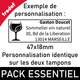 Pack Essentiel - Tampon bureau + poche - 4 lignes