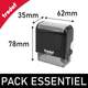 Pack Essentiel - Tampon bureau + poche - 4 lignes