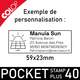 2. Exemple d'empreinte 5 lignes avec logo pour le tampon Colop Pocket Stamp Plus 40
