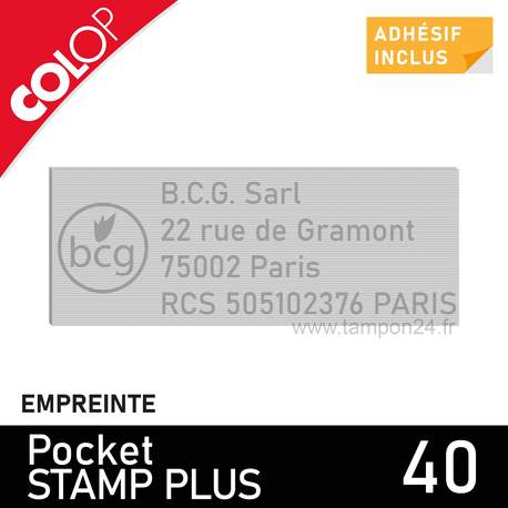 Empreinte pour Colop Pocket Stamp Plus 40