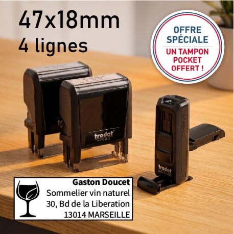 Offre spéciale : 2 tampons Trodat Printy 4912 + 1 tampon de poche Trodat Printy 9512 offert !